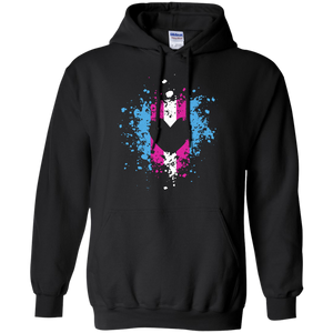 Trans Heart Pride Black full sleeves Hoodie for womens trans womens apparel 