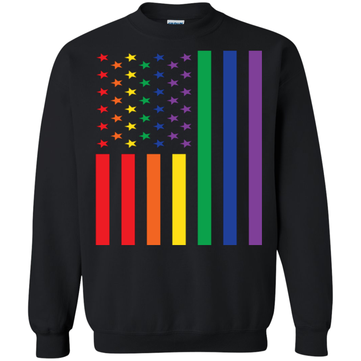 USA Flag Style LGBT Flag Pride Shirt