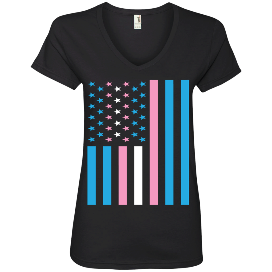 Trans Flag Pride v-neck Shirt for women