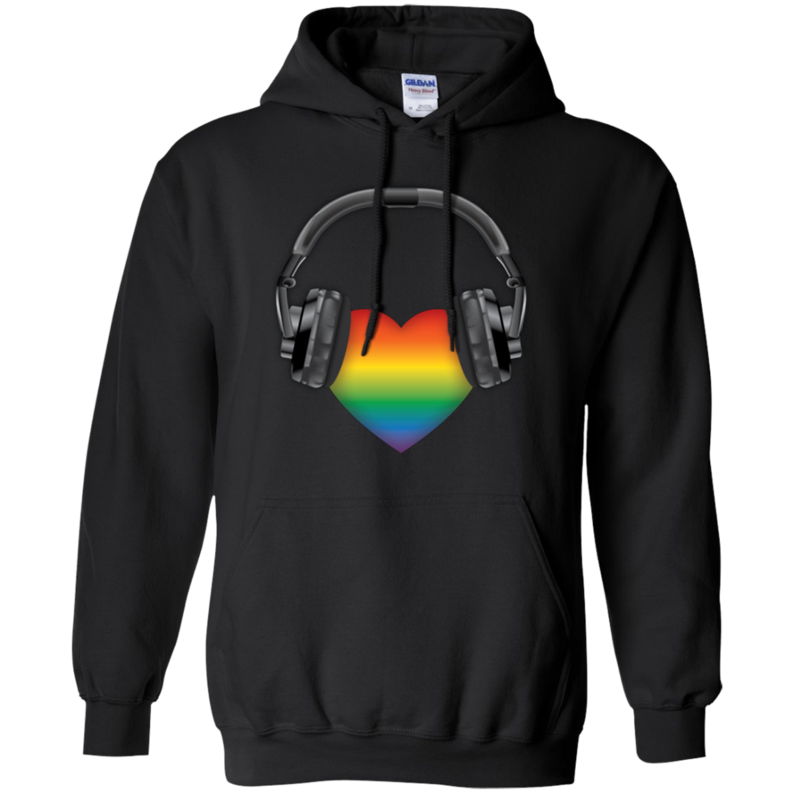 Listen to Your Heart LGBT Pride black hoodie for men & women