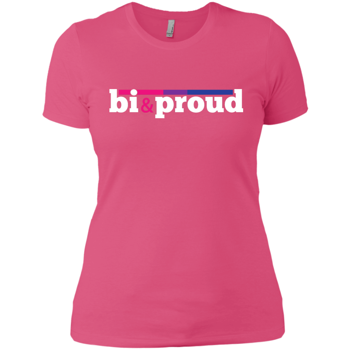 bi & proud hot pink tee