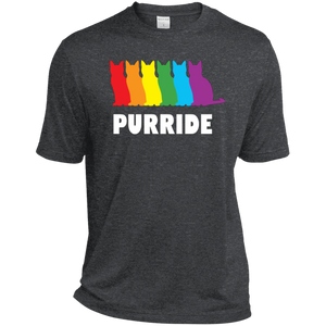 PURRIDE....Pride dark grey half sleeves tshirt for men | pet lover tshirt