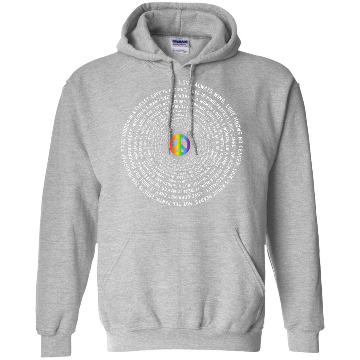 "Pride Month Peace" Special unisex grey hoodie LGBT Pride Peace symboll unisex hoodie