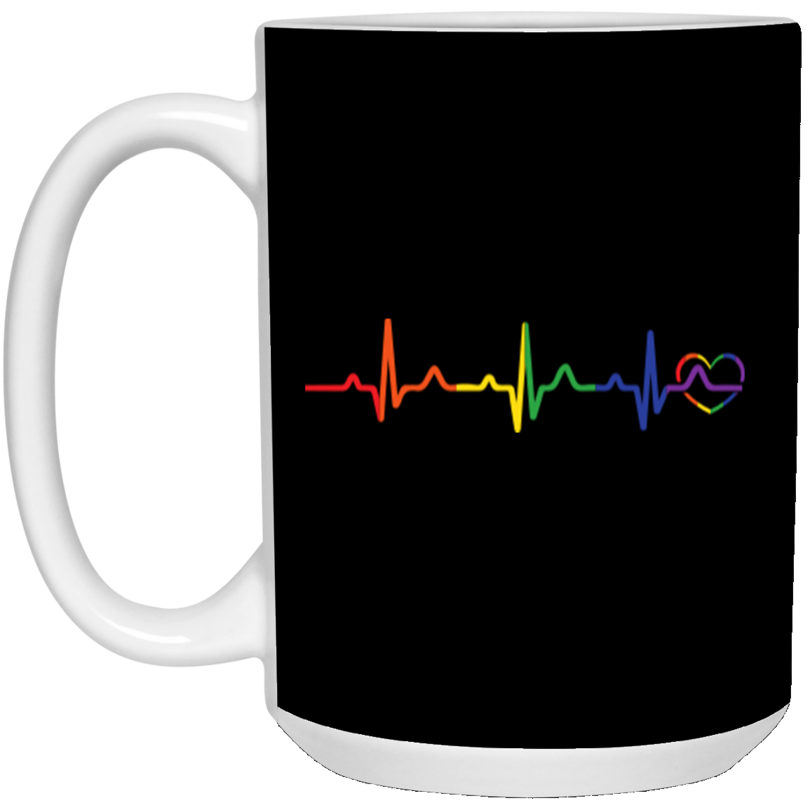 Rainbow Heartbeat Mug