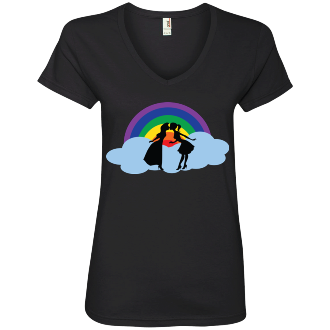 Two Girl Kissing Lesbian Couple Shirt