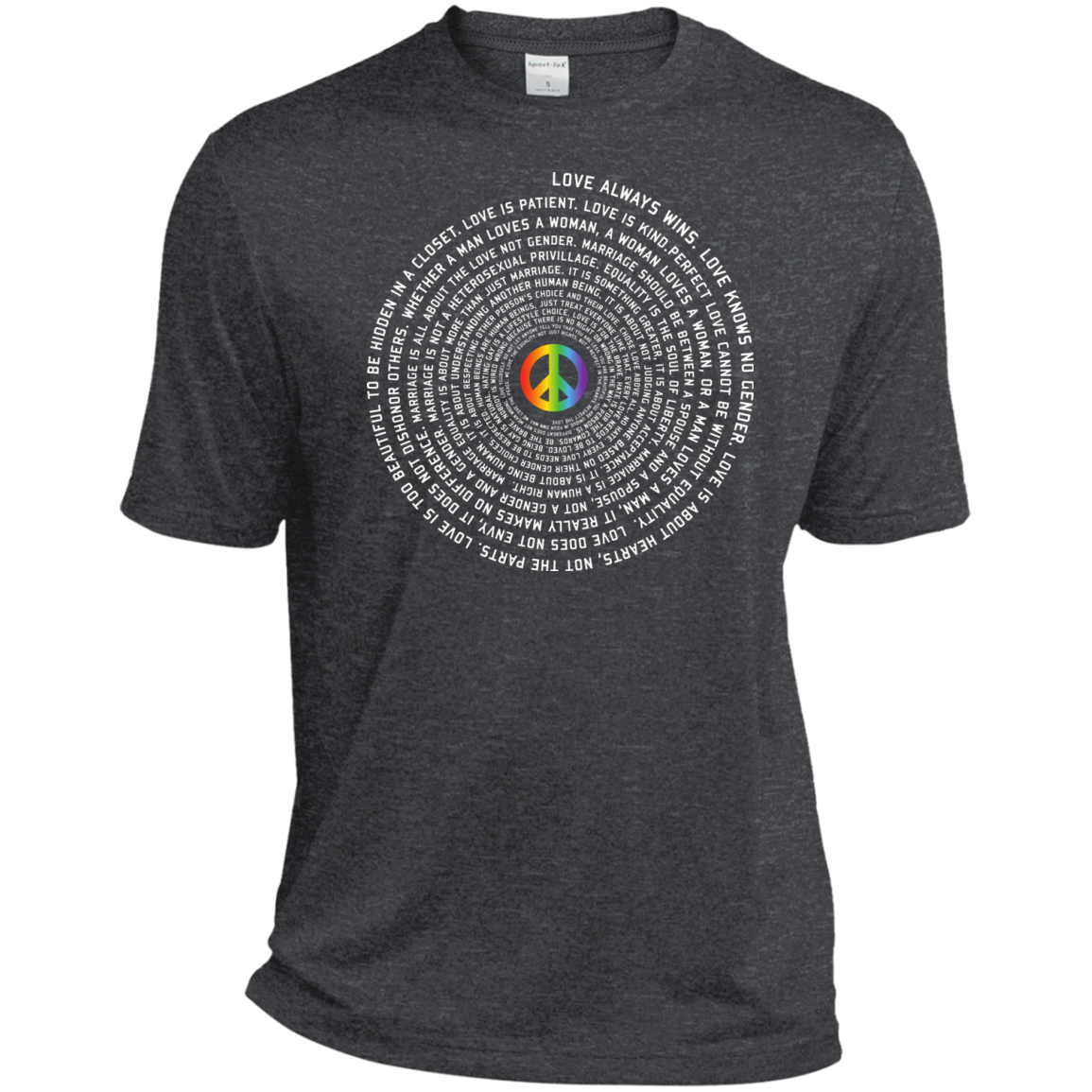 "Pride Month Peace" Special Shirt LGBT Pride dark grey tshirt for men