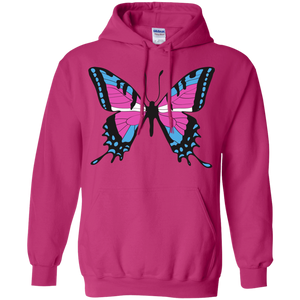 Trans Pride Butterfly pink hoodie for men & women | Unique Design Trans Pride pink hoodie for men & women