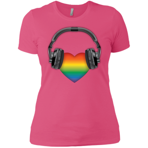 Listen to Your Heart LGBT Pride pink tshirt for women