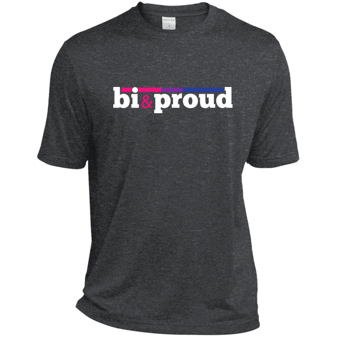 Bi flag colors tee bi & proud