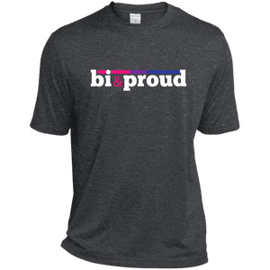 Bi flag colors tee bi & proud