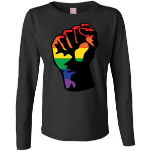 LGBT Pride Unity black long sleeves T shirt for women