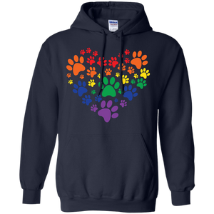 Rainbow Paw Print Love blue unisex sweatshirt 