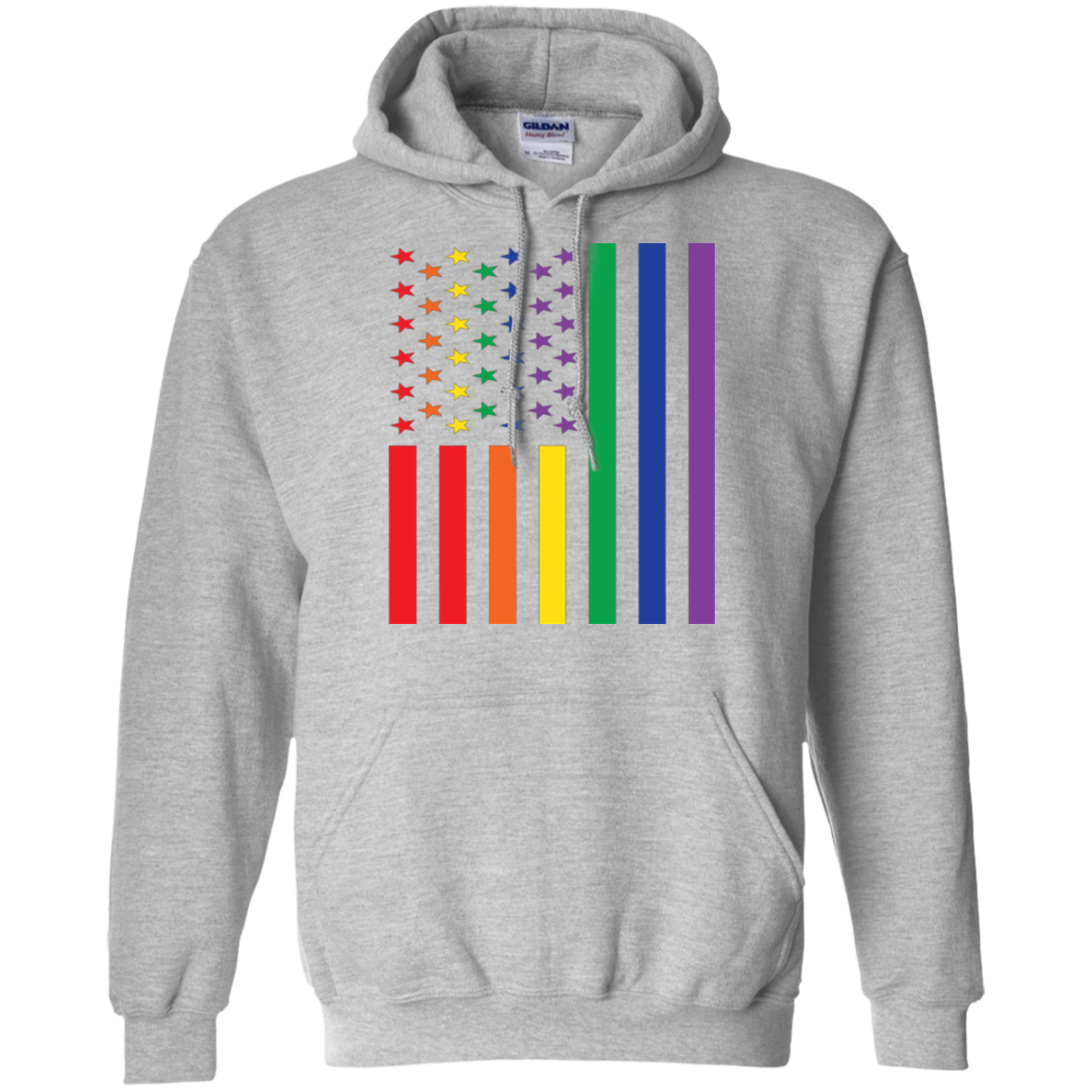 USA Flag Style LGBT Flag Pride Shirt