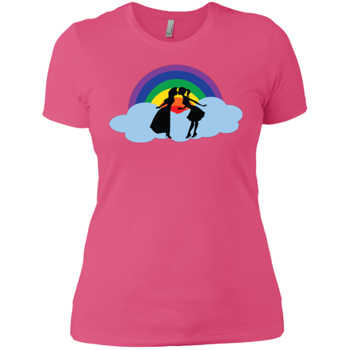 Two Girl Kissing Lesbian Couple Shirt