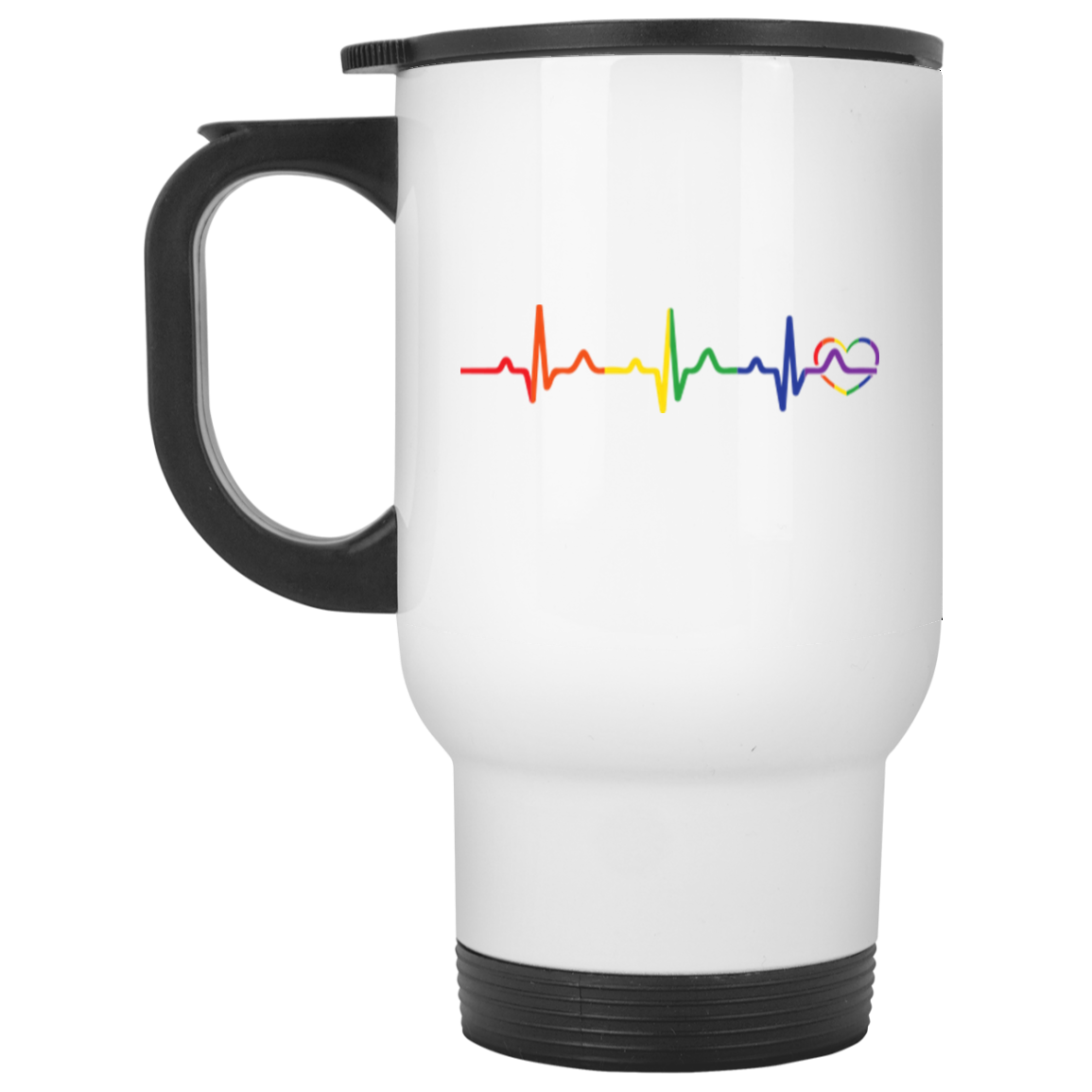 Rainbow Heartbeat Mug