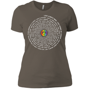 "Pride Month Peace" Special women tshirt LGBT Pride Peace symboll womens tshirt