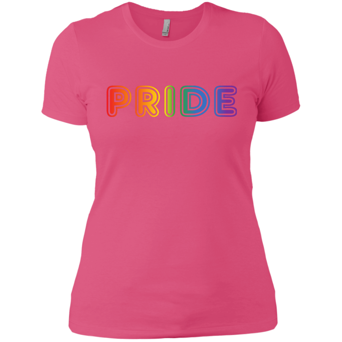 PRIDE Text in Rainbow Color Written Shirt