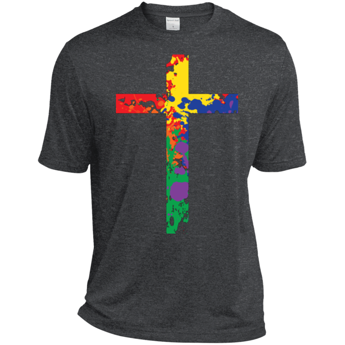 "Vibrant Rainbow Cross" LGBT Pride Shirt