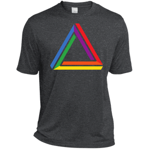 Funky Gay Pride Dark Grey Shirt Rainbow Triangle Gay Pride Tshirt