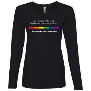 Powerful Gay Pride black  full sleeves tShirt Ever for women