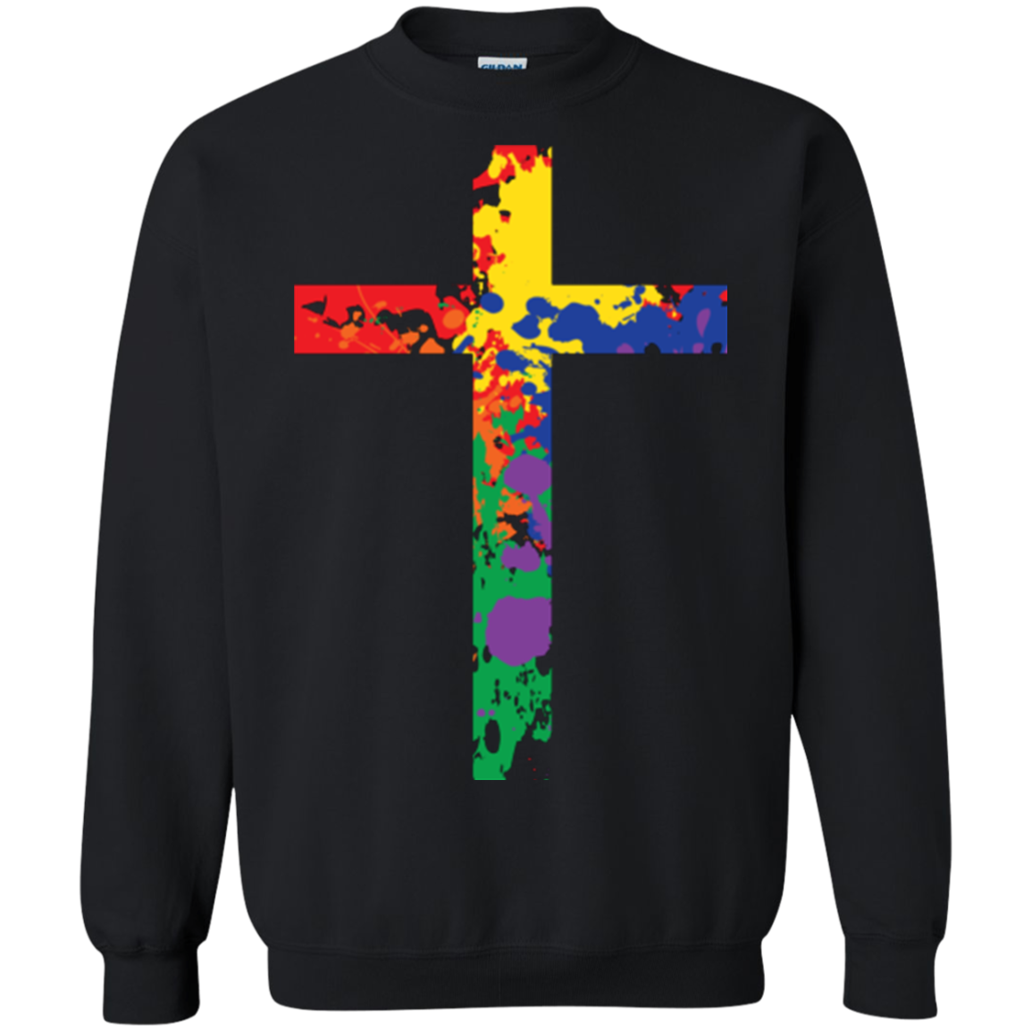 "Vibrant Rainbow Cross" LGBT Pride Shirt