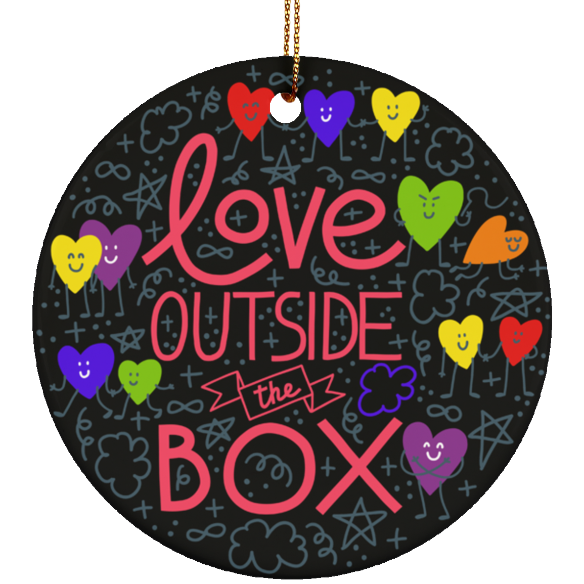 Love Outside The Box Christmas Ornament