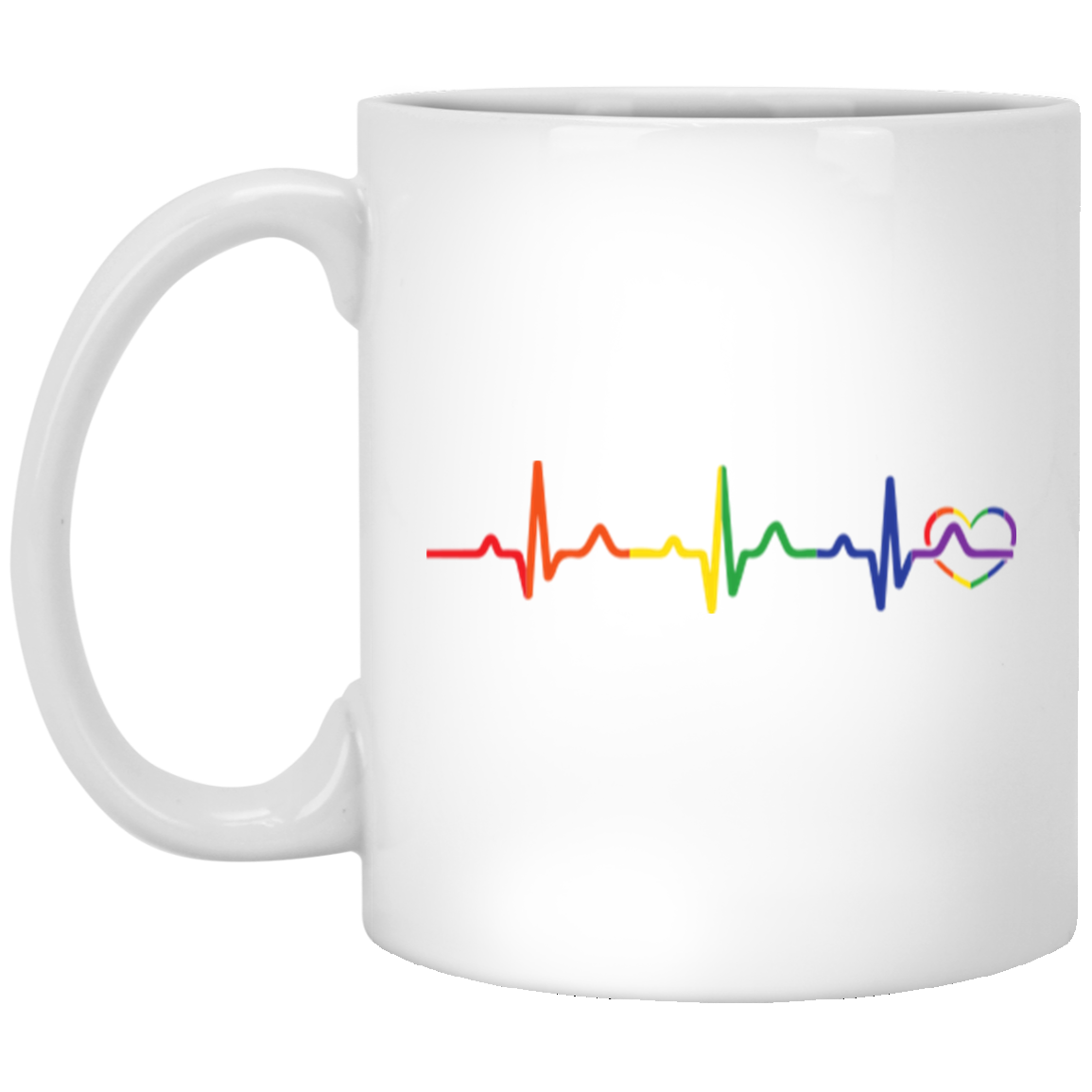 Rainbow Heartbeat Mug