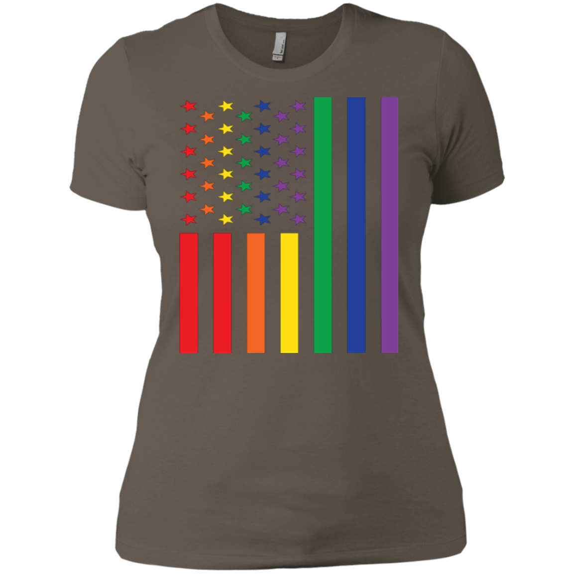 USA Flag Style LGBT Flag Pride Shirt