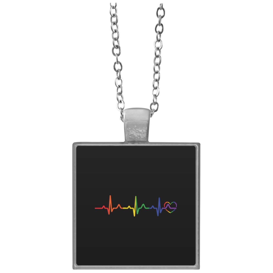 Rainbow Heartbeat Necklace