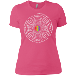 "Pride Month Peace" Special pink women tshirt LGBT Pride Peace symboll womens tshirt