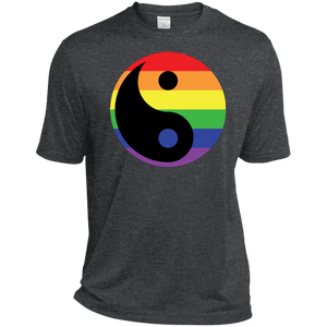 Rainbow Yin Yang Gay Pride Shirt LGBT Pride dark grey mens shirt