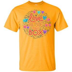 Love Outside The Box Yellow T Shirt LGBT Pride round neck shirt gay pride tshirt