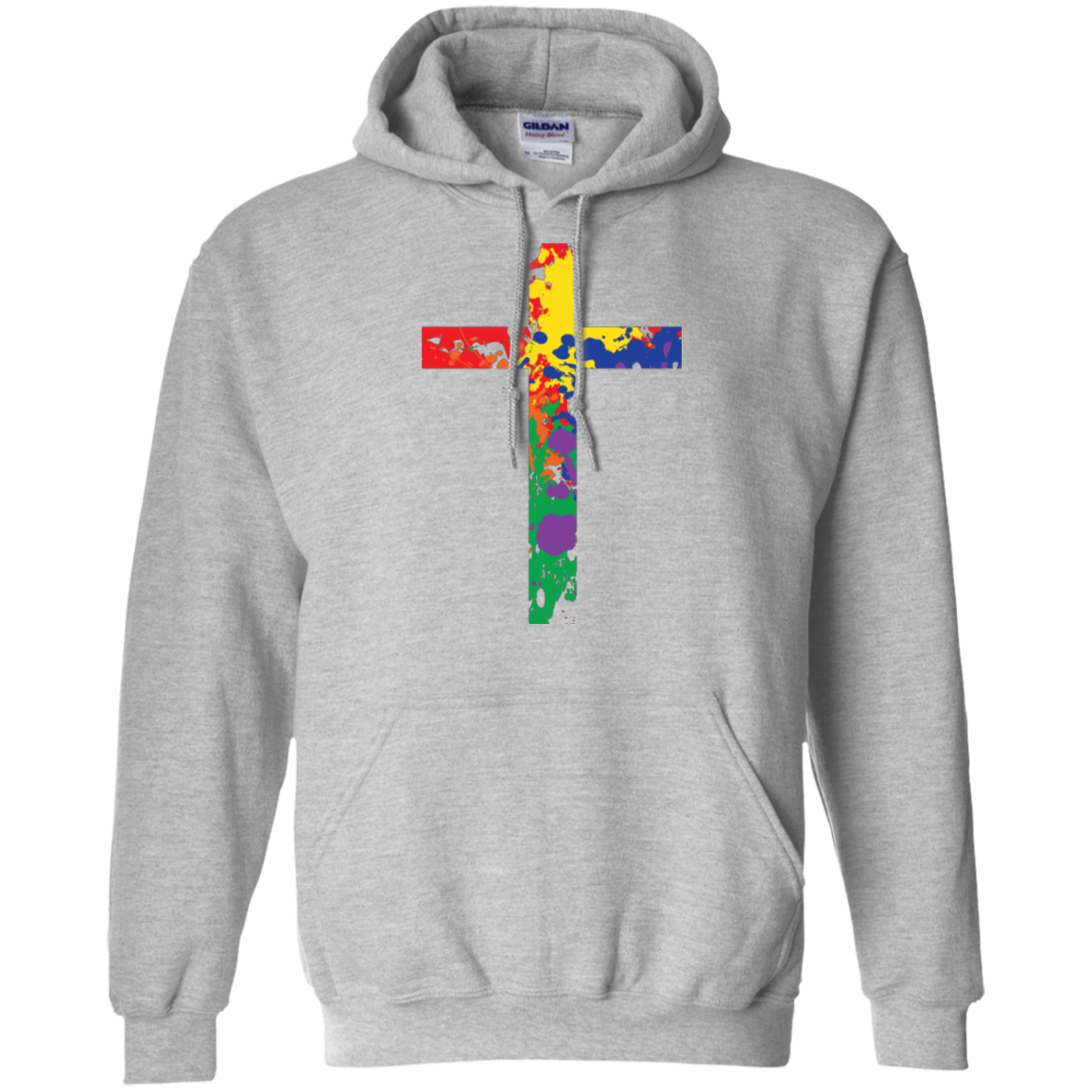 "Vibrant Rainbow Cross" LGBT Pride Shirt