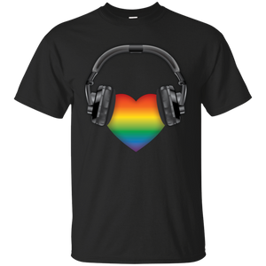 Listen to Your Heart LGBT Pride black half sleeves Tshirt for men