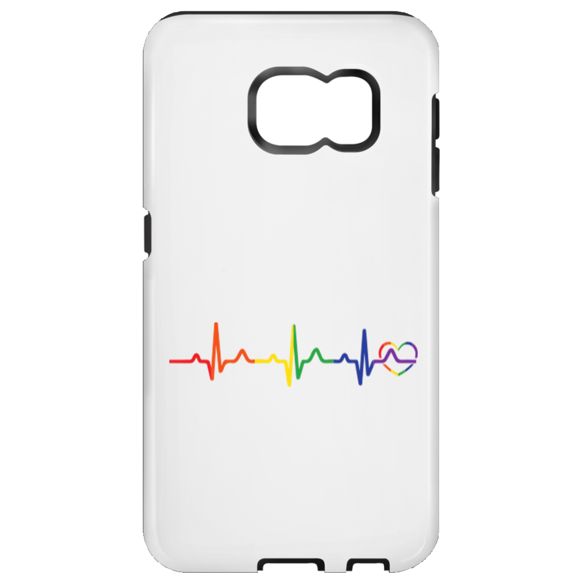 Rainbow Heartbeat Phone Case