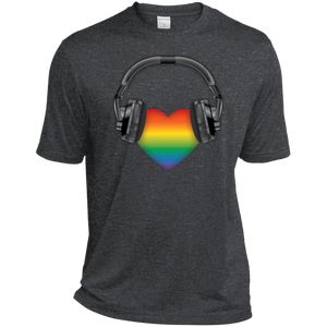 Listen to Your Heart LGBT Pride grey tshirt for men 