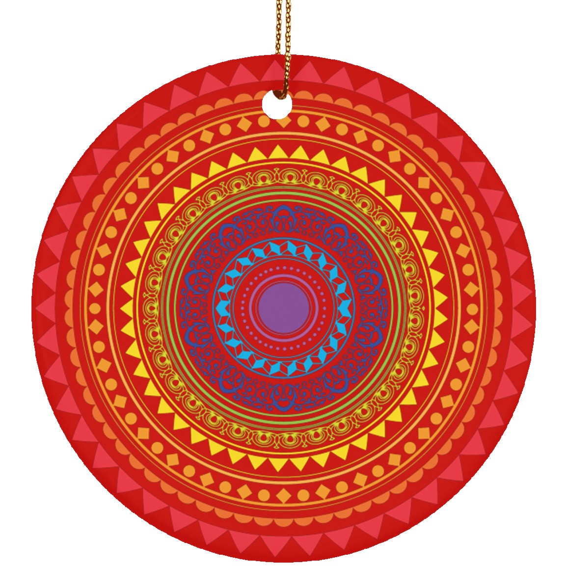 Pride Color Chakra Christmas Ornament