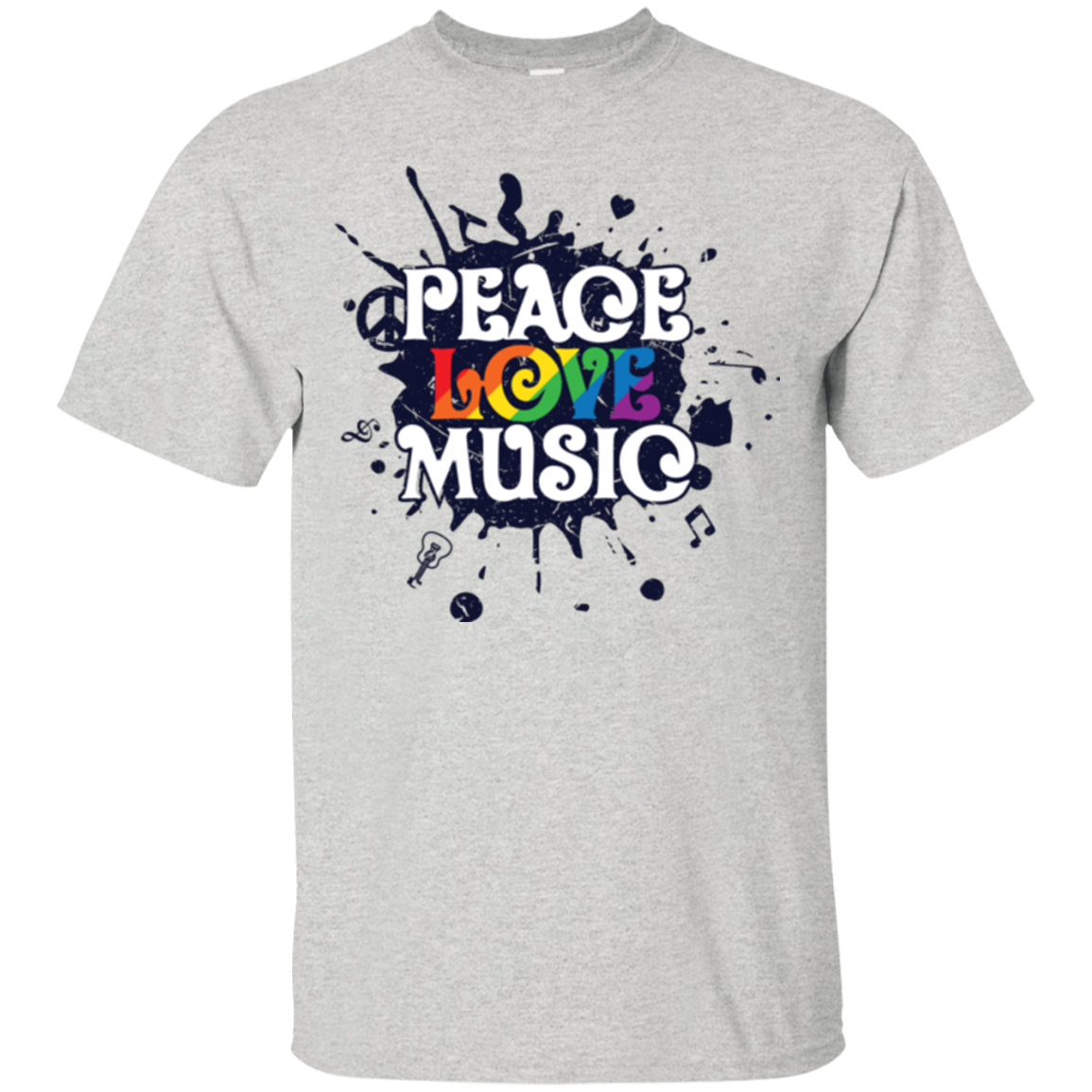 "Peace, Love, Music" T Shirt