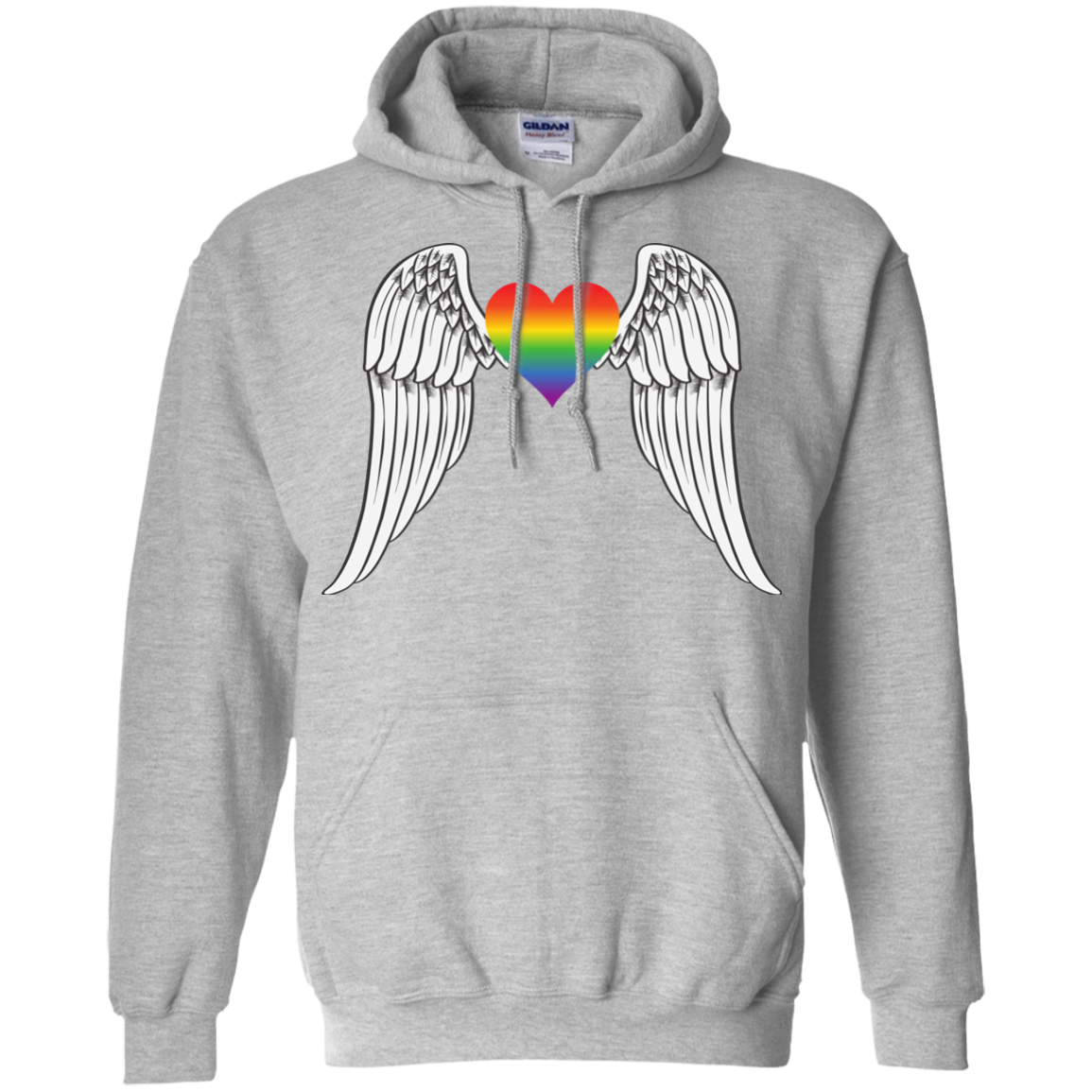 Gay Pride Guardian Angel black unisex grey hoodie LGBT Guardian Angel unisex grey hoodie