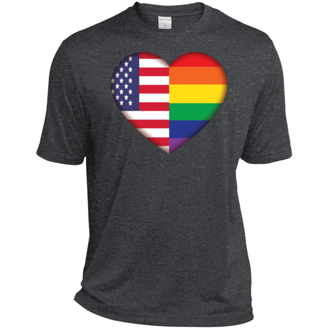 Gay Pride USA Flag Love round neck Shirt LGBT Pride USA Flag half sleeves tshirt for men