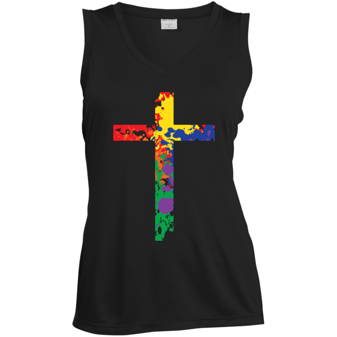 "Vibrant Rainbow Cross" LGBT Pride Shirt