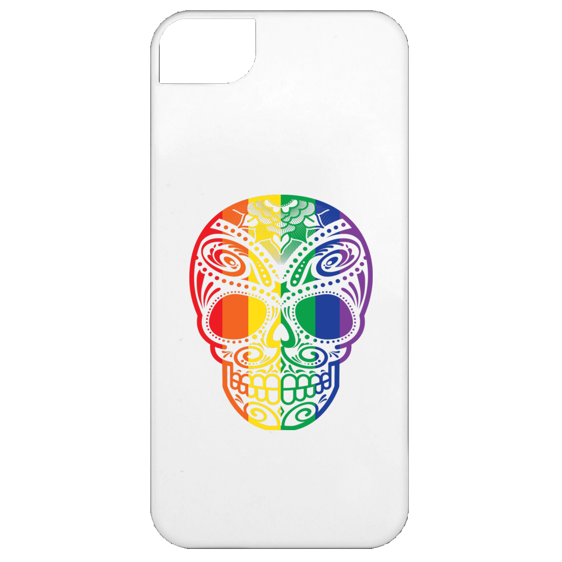 Exclusive Rainbow Skull iPhone Case bLack