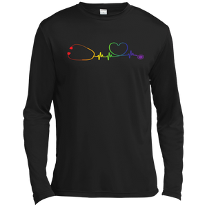 Pride Stethoscope Style full sleeves Mens Shirt LGBT Pride Nurse Logo black full sleeves Mens Tshirt