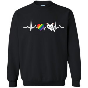 LGBT Funny unisex Black sweatshirt Gay pride cat Unisex Black sweatshirt