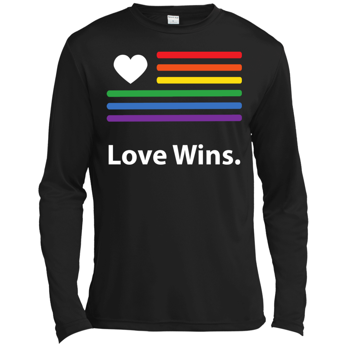 "LGBT Flag Love Wins" LGBT Pride Black full Sleeves tshirt for Men