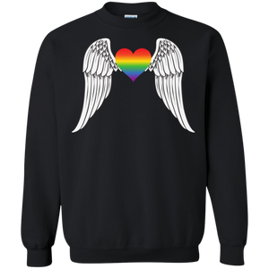 Gay Pride Guardian Angel black unisex black sweatshirt LGBT Guardian Angel unisex black sweatshirt