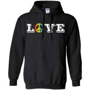 Love Peace Gay Pride unisex Hoodie Peace symboll black color Unisex Hoodie