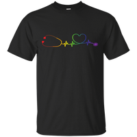 Pride Stethoscope Style Shirt LGBT Pride Nurse Logo black Tshirt