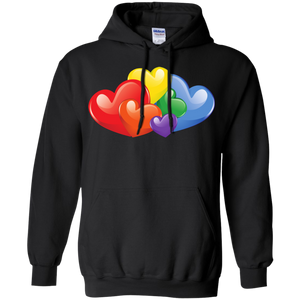 Vibrant Heart Gay Pride Black Full Sleeves Unsex Hoodie LGBT Pride Hoodie for Men & Women