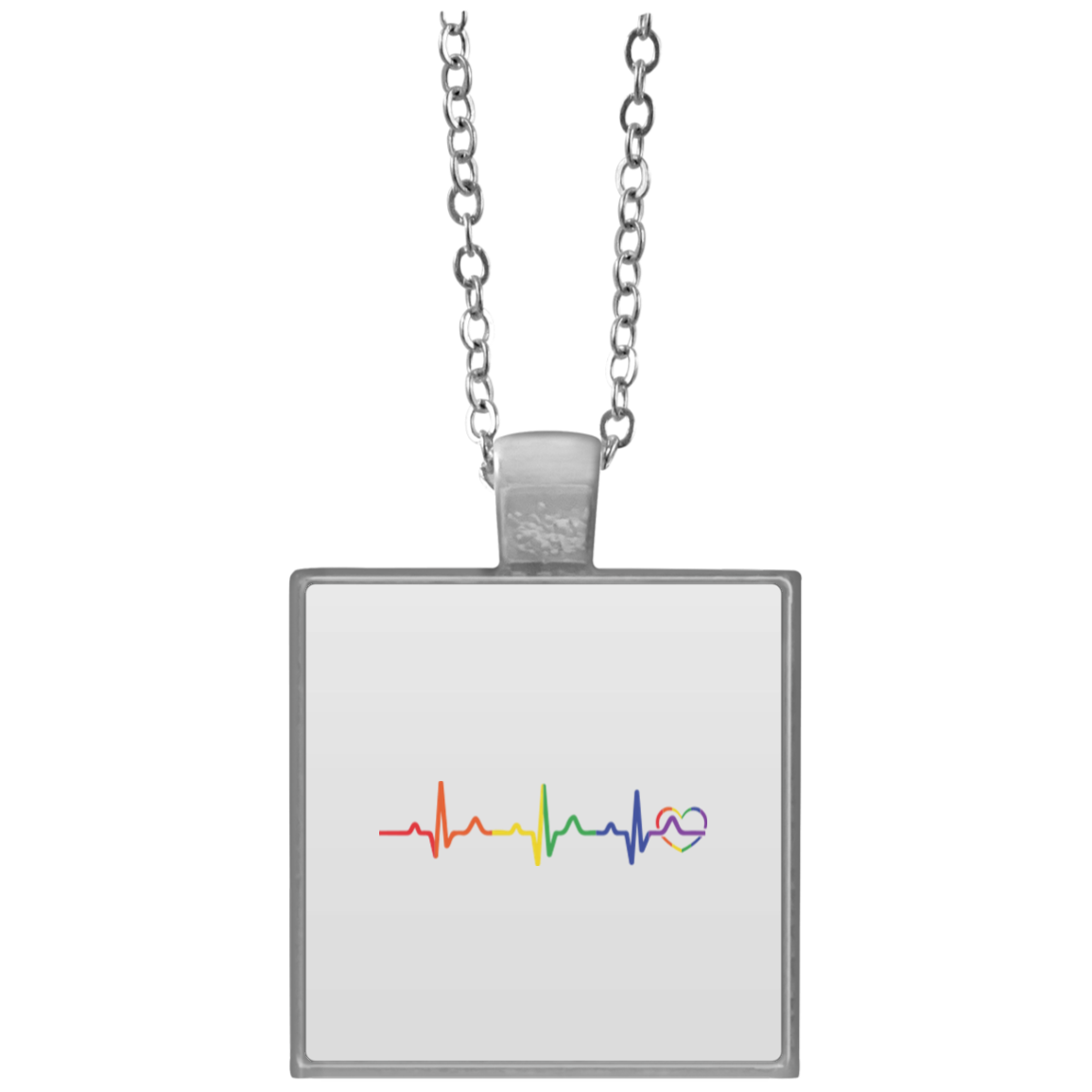 Rainbow Heartbeat Necklace